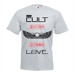 THE CULT LOVE'85 ELECTRIC GOTH NEW GRAY SHORT/LONG SLEEVE T-SHIRT