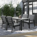 MeXo® Gartenmöbel Set Alu Sitzgruppe Gartenlounge Gartengarnitur Tisch Stuhl Set
