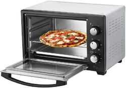 Mini Backofen 1600 W 25 Liter 3in1 Miniofen Pizza-Ofen Kleiner Backofen 100-250°C | Herausnehmbares Krümelblech | 60 min.Timer