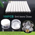 100pcs*5ml klar leer Dose Behälter Tiegel Schraubdose Döschen Cremedose Kosmetik