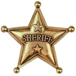 Sheriff Stern Cowboy Stern gold Fasching Karneval Accessoires