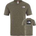 The North Face kurzärmeliges Herren-T-Shirt Redbox Baumwolle Rundhalsausschnitt oliv