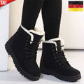 Damen Winter Boots Warm Stiefeletten Kunstfell Stiefel Wasserdicht Schuhe Größe