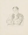 W. CLAUDIUS (1854-1942), Porträt eines Dösenden, um 1909, Bleistift Realismus