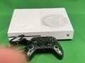 Microsoft Xbox One S 1 TB weiße Spielkonsole + schwarzer Wireless-Controller