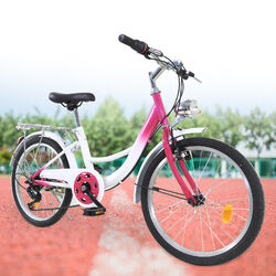Kinderfahrrad 20 Zoll 6-Gang Kinder Mädchen Fahrrad rosa Kinderrad Citybike DHL
