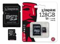 Kingston 128GB Micro SD+Adapter MicroSD Memory Handy Foto Video Speicherkarte