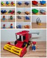 Lego Duplo Mähdrescher Trecker mit Frontlader Milchanhänger Anhänger Walze Pflug