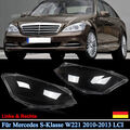 Paar Klar Scheinwerferglas Linse Für Mercedes S-Klasse W221 Facelift Abdeckung