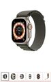 Apple Watch Ultra 49mm Titangehäuse mit Grün Alpine Loop Armband, Large (GPS/LTE