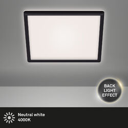 LED Panel Deckenleuchte Hintergrundbeleuchtung ultraflach 22W Schwarz Briloner