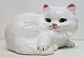Vintage weiße Katze Figur, Keramik , Porzellan, Katzenliebhaber, Geschenk