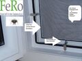 Fliegengitter-Fenster-Mücken- Insektenschutz- Alu-Rahmen weiss + 8 Montagewinkel
