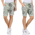 Kurze Jeans Hosen Damen 38 40 42 Stretch Bermuda Shorts 3/4 Sommerhose bedruckt
