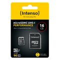 Intenso Micro SDHC 16GB Performance MicroSDHC 16 GB UHS-I 90 MB/s Class 10 OVP