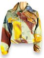 Fiorucci Cropped Jacke mit paint-print Jeansjacke Damen Designer Gr. M UVP: 335€