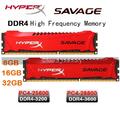 HyperX SAVAGE RAM DDR4 8GB 16GB 32G 3200 3600 MHz Desktop 288Pin Gaming Speicher