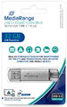 Mediarange USB Stick 32GB Speicherstick Combo silber Typ C USB 3.0