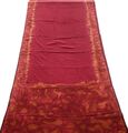 Pure Krepp Seide Saree 100% Seide Sari Indisch Vintage Bedruckter Stoff PCSS2471
