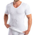 HERMKO 554880 Herren kurzarm Shirt mit V-Ausschnitt aus Baumwolle/Modal/Elastan