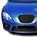 Kühlergrill Sportgrill Gitter Front Grill Waben Emblem Schwarz für Seat Leon 1P