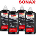 4x SONAX Polish & Wax Color Schwarz Autopolitur mit Wax Lack Handpolitur 500 ml