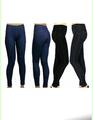 Denim Look Damen dehnbar hoch tailliert Jeans Hose schmale Passform enge Leggings Größe