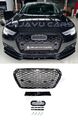 RS4 Look Grill für Audi A4 B9 S4 Sline Limo Avant Wabengrill Kühlergrill Schwarz