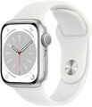 Apple Watch Series 8 41mm GPS Aluminiumgehäuse silber Sehr Gut - Refurbished