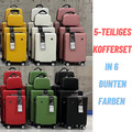 Kofferset 5 teilig Hartschalen Koffer Trolley Reisekoffer 5er Set 4Rollen