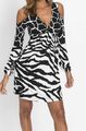 ♠ Damen  Kleid Tunika Zebra  Muster Gr. 36/38 neu!