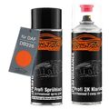 Autolack 2K Spraydosen Set für DAF DB226 Waitrose Red Basislack 2K Klarlack