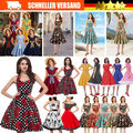 Damen Retro Rockabilly Petticoat 50er 60er Partykleid Abend Vintage Swing Kleid!