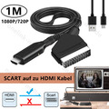 SCART zu auf HDMI Konverter Kabel HD Video Audio Adapter Wandler für DVD TV 1m 