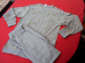 Herren Schlafanzug Pyjama Langarm, Baumwolle Gr.48/50