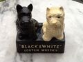 Original  BLACK&WHITE  Scotch Whisky, Scottish Terrier, Werbefigur, Gips gebr.