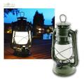 LED Camping Laterne im Retro Stil, Petroleum Metall Outdoor Lampe, Sturmlaterne