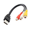 D43 USB auf Cinch Kabel Cinch Kabel, USB 2.0 Stecker auf 3 Cinch Buchsen AV 30cm