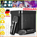 Tragbare Karaoke Anlage Mit 2 Mikrofonen Bluetooth Mikrofon Mit Lautsprecher Set