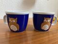 2 x Bodum Tasse Eule Kinder Geschirr NEU Blau Porzellan