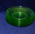 schöne alte Teller Glas Glasteller Tellerchen grün - kleine Kuchenteller
