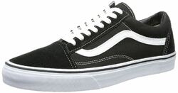 Vans Old Skool schwarz weiß Canvas Leder Unisex Turnschuhe Schuhe