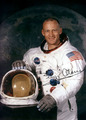 Repro-Autogramm - Apollo 11 - Postkarte - Edwin "Buzz" Aldrin mit Helm