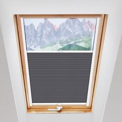 Dachfenster  Plissee Faltrollo für Velux - Blickdicht Stoff mit Schienen