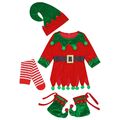 Kinder Mädchen Xmas Cosplay Outfits Fairytale Weihnachtskostüm Set Elf Show