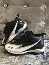 Under Armour Trainers Size 12.5 Uk Youth Kids Hammer 3 Mid Cleats Ex Condition
