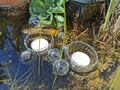 Schwimmsortiment Teich Brunnen Teelichthalter Schwimmschalen Schwimmkugeln Glas 