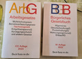 2 Bücher: ArbG (102. Auflage) und BGB (91. Auflage)