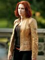 Belstaff Naima Leather Jacket Worm by Scarlett Johansson in Black Widow Size 38