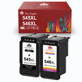 2 XXL Druckerpatronen PG545 CL546 XL für Canon Pixma MG2550 MG2555 MX494 MX495..